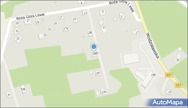 Jastrzębie-Zdrój, Boża Góra Lewa, 13D, mapa Jastrzębie-Zdrój