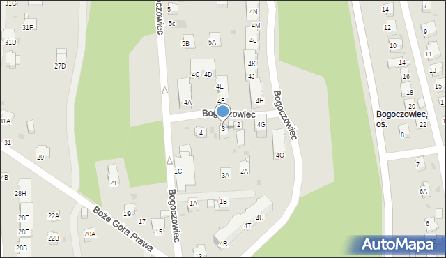 Jastrzębie-Zdrój, Bogoczowiec, 3, mapa Jastrzębie-Zdrój