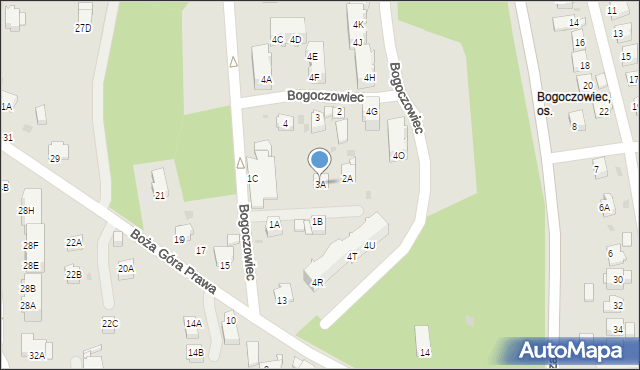 Jastrzębie-Zdrój, Bogoczowiec, 3A, mapa Jastrzębie-Zdrój