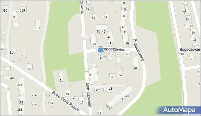 Jastrzębie-Zdrój, Bogoczowiec, 4, mapa Jastrzębie-Zdrój