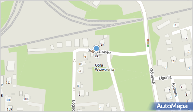 Jastrzębie-Zdrój, Bogoczowiec, 9A, mapa Jastrzębie-Zdrój