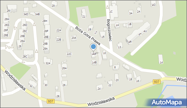 Jastrzębie-Zdrój, Boża Góra Prawa, 14A, mapa Jastrzębie-Zdrój