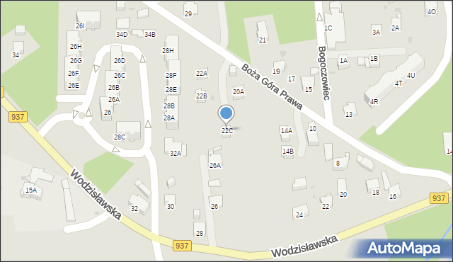 Jastrzębie-Zdrój, Boża Góra Prawa, 22C, mapa Jastrzębie-Zdrój