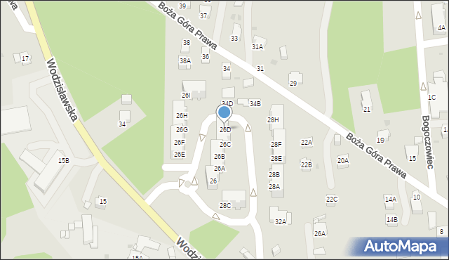 Jastrzębie-Zdrój, Boża Góra Prawa, 26D, mapa Jastrzębie-Zdrój