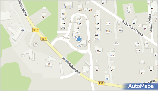 Jastrzębie-Zdrój, Boża Góra Prawa, 28C, mapa Jastrzębie-Zdrój