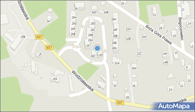 Jastrzębie-Zdrój, Boża Góra Prawa, 28D, mapa Jastrzębie-Zdrój