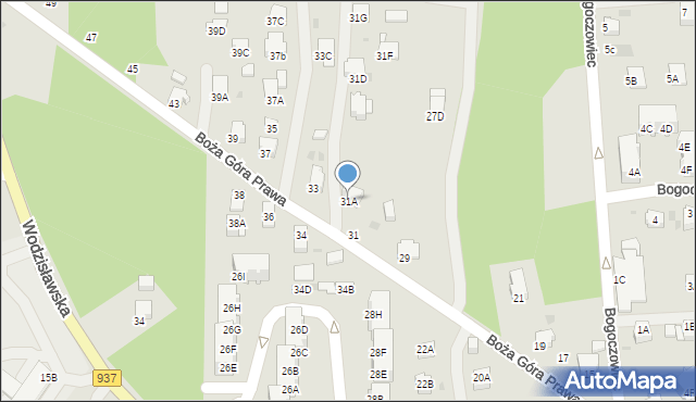 Jastrzębie-Zdrój, Boża Góra Prawa, 31A, mapa Jastrzębie-Zdrój