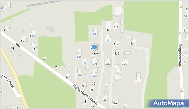 Jastrzębie-Zdrój, Boża Góra Prawa, 37C, mapa Jastrzębie-Zdrój