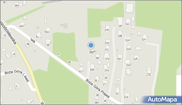 Jastrzębie-Zdrój, Boża Góra Prawa, 39D, mapa Jastrzębie-Zdrój