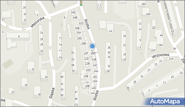 Jastrzębie-Zdrój, Bożka Arki, 24G, mapa Jastrzębie-Zdrój