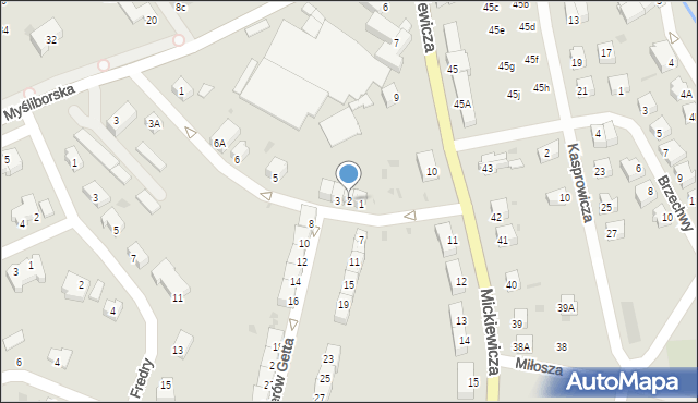 Jawor, Bohaterów Getta, 2, mapa Jawor