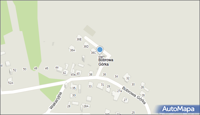 Jaworzno, Bobrowa Górka, 36B, mapa Jaworzno