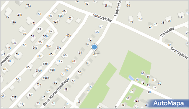 Jaworzno, Bora-Komorowskiego Tadeusza, gen., 64, mapa Jaworzno