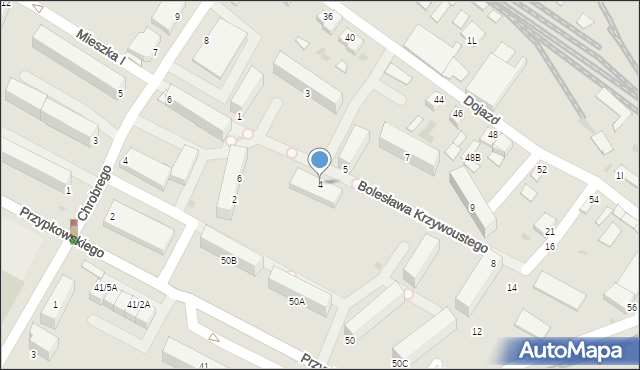 Jędrzejów, Bolesława Krzywoustego, 4, mapa Jędrzejów