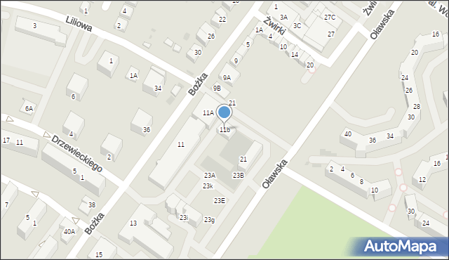 Jelcz-Laskowice, Bożka Józefa, 11b, mapa Jelcz-Laskowice