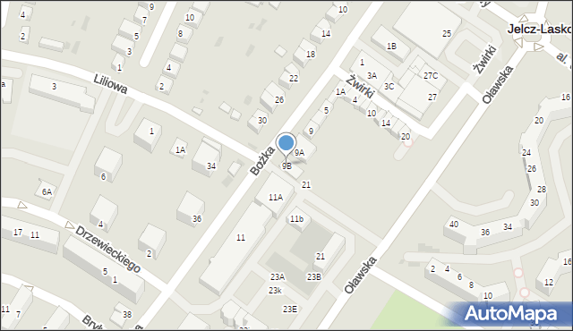 Jelcz-Laskowice, Bożka Józefa, 9B, mapa Jelcz-Laskowice