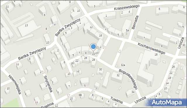 Jelenia Góra, Bogusławskiego Wojciecha, 11, mapa Jelenia Góra