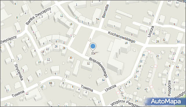 Jelenia Góra, Bogusławskiego Wojciecha, 32a, mapa Jelenia Góra