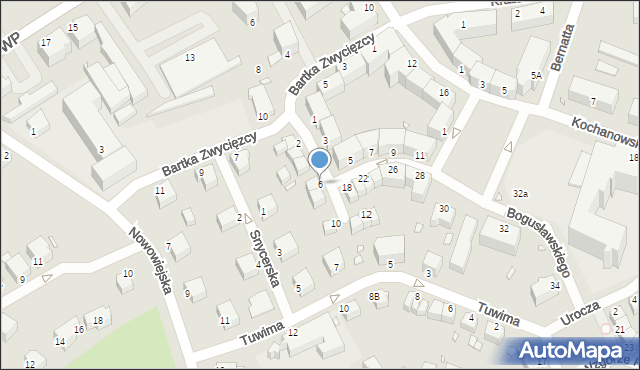 Jelenia Góra, Bogusławskiego Wojciecha, 6, mapa Jelenia Góra