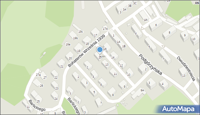 Jelenia Góra, Bohaterów Września 1939 r., 15, mapa Jelenia Góra