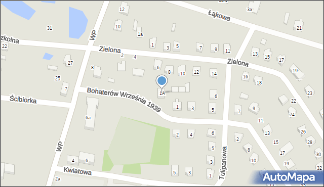 Jeżów, Bohaterów Września 1939 r., 1A, mapa Jeżów