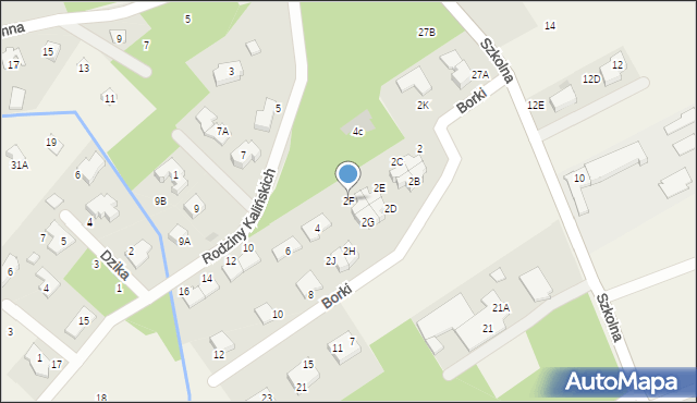 Józefów, Borki, 2F, mapa Józefów