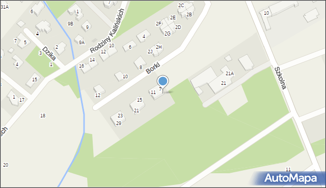 Józefów, Borki, 9, mapa Józefów