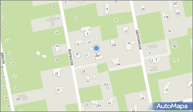 Józefów, Borsucza, 19A, mapa Józefów