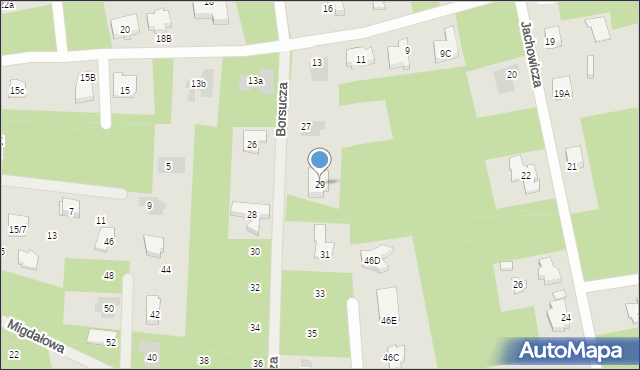 Józefów, Borsucza, 29, mapa Józefów