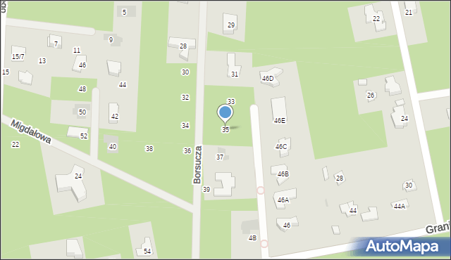 Józefów, Borsucza, 35, mapa Józefów