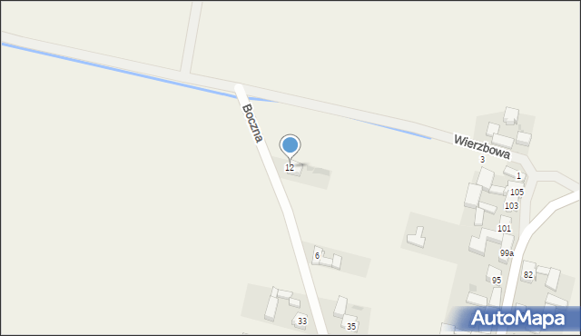 Kąkolewo, Boczna, 12, mapa Kąkolewo