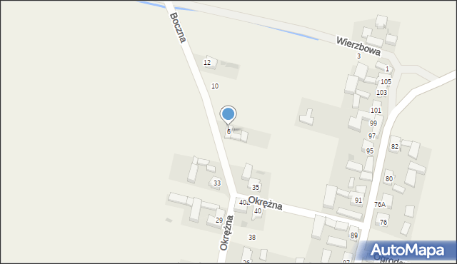 Kąkolewo, Boczna, 6, mapa Kąkolewo