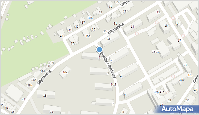 Kalisz, Bogumiła i Barbary, 1, mapa Kalisza