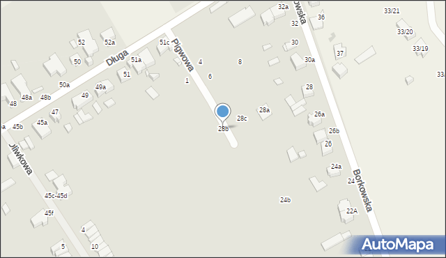 Kalisz, Borkowska, 28b, mapa Kalisza