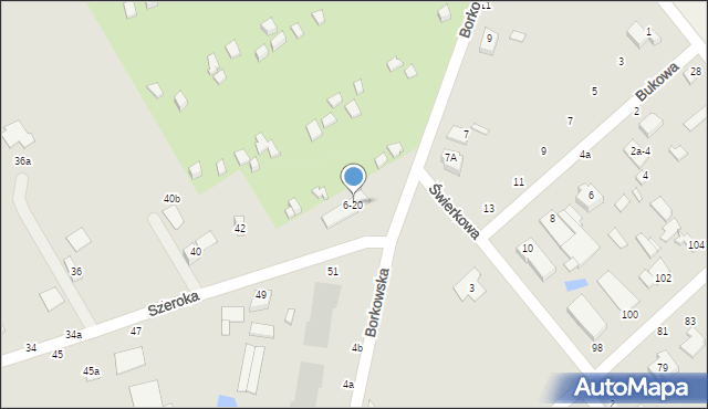 Kalisz, Borkowska, 6-20, mapa Kalisza