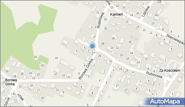 Kamień, Borowa Górka, 2, mapa Kamień