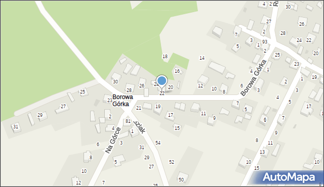 Kamień, Borowa Górka, 22, mapa Kamień