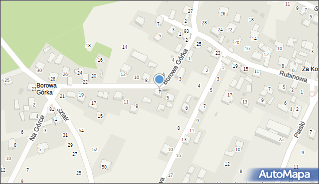 Kamień, Borowa Górka, 7, mapa Kamień