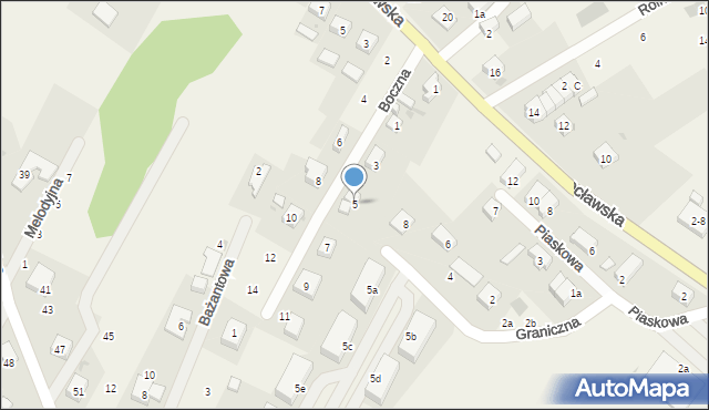 Kamieniec Wrocławski, Boczna, 5, mapa Kamieniec Wrocławski