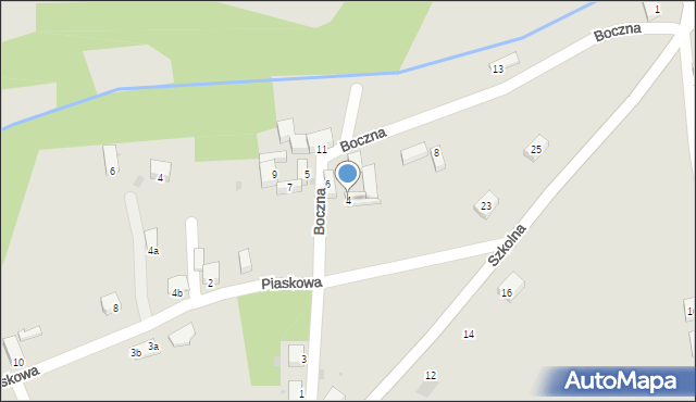 Kamieniec Ząbkowicki, Boczna, 4, mapa Kamieniec Ząbkowicki