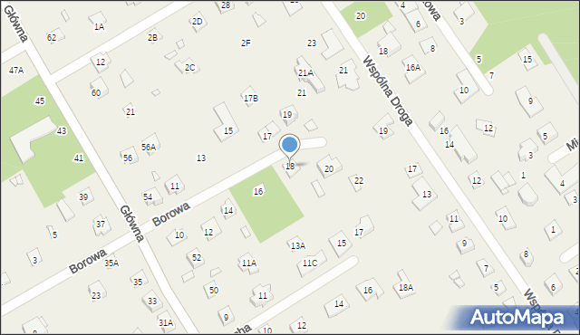 Kamionka, Borowa, 18, mapa Kamionka