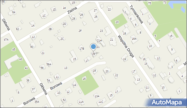 Kamionka, Borowa, 19, mapa Kamionka