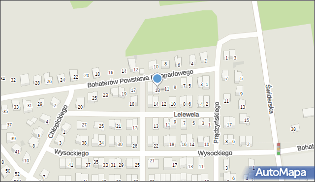 Karczew, Bohaterów Powstania Listopadowego, 13, mapa Karczew