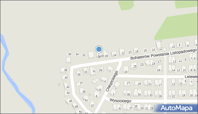 Karczew, Bohaterów Powstania Listopadowego, 28, mapa Karczew