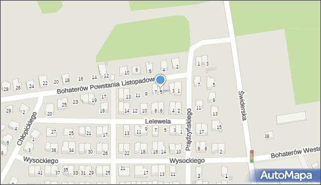 Karczew, Bohaterów Powstania Listopadowego, 5, mapa Karczew