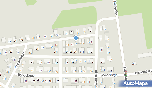 Karczew, Bohaterów Powstania Listopadowego, 9, mapa Karczew