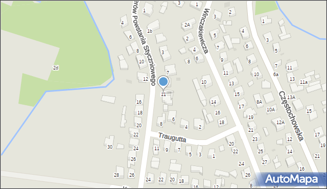 Karczew, Bohaterów Powstania Styczniowego, 11, mapa Karczew