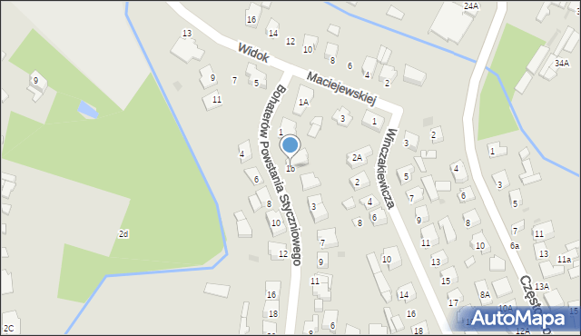 Karczew, Bohaterów Powstania Styczniowego, 1b, mapa Karczew
