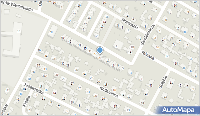 Karczew, Bohaterów Westerplatte, 21, mapa Karczew