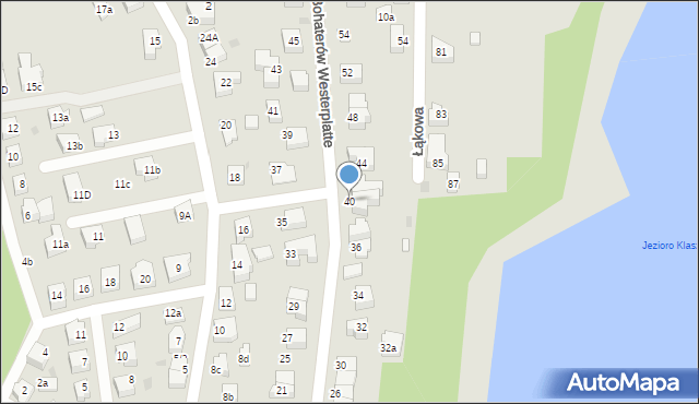 Kartuzy, Bohaterów Westerplatte, 40, mapa Kartuzy